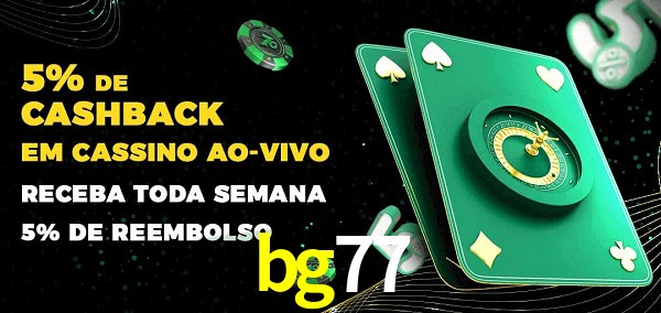 Promoções do cassino ao Vivo bg77